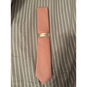 NWT Alfani Mens Windhill Solid Pattern Pink 650 Necktie